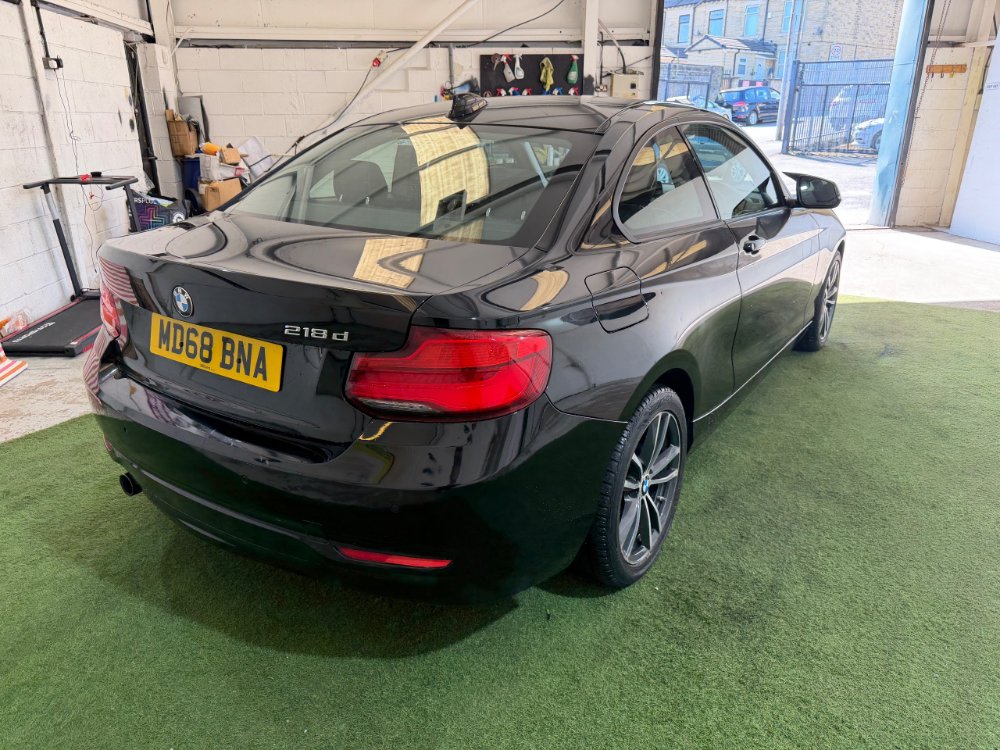 Black BMW 2 Series 2.0 218d Sport Coupe 2dr Diesel Manual Euro 6 s/s 150 ps